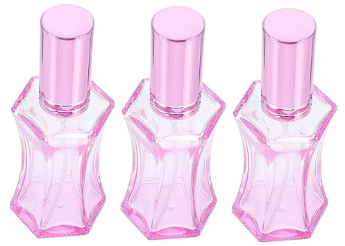 Garneck 3pcs Empty Perfume Spray Mist Bottle for Travel Storage Glass Pump Bottles for Essential Oils Cosmetics Aftershave