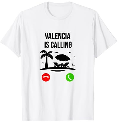 Valencia ruft Lustiges Souvenir Urlaub Reise Sommer T-Shirt