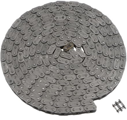 uxcell Chaîne à rouleau métrique standard 06B, 3 m en acier au carbone, chaîne d'entraînement à rouleau industriel de 0,95 cm pour moto, vélo, machines industrielles, 320 maillons