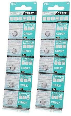 Lot de 5/10/20 piles bouton CR927 au lithium 38 mAh 3 V - Alimentation durable pour montres, télécommandes, petits appareils électroniques