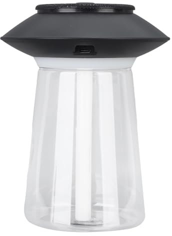 Umidificatore, Diffusore di Aromi, Batteria Ricaricabile, Nebulizzazione Fine, Decorazione Domestica con EffettiLED, per Camera da Letto, Ufficio, Studio (BLACK)