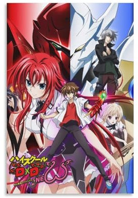 LIANGSHUANG 2012 Romance Ecchi School Anime High School DXD Rollenposter Kunstwerke Kunstdruck Poster Wandkunst Gemälde Leinwand Dekor Heimposter 50 x 75 cm