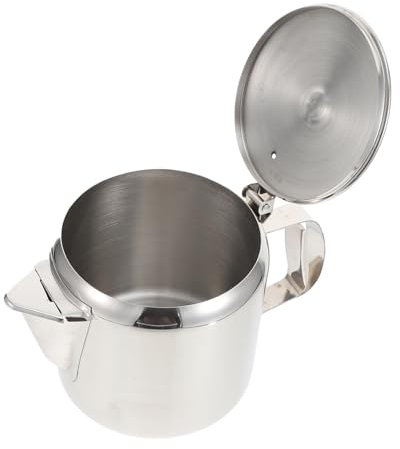 Cabilock tetera de acero inoxidable tetera de porcelana latté agua hirviendo perder pava cafetera recipiente para hervir agua tetera hervida espesar envase hervidor eléctrico