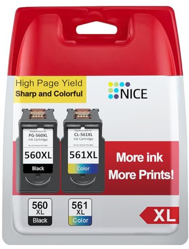 Neiber 560 561 Patronen Kompatibel für Canon Druckerpatronen 560 561, PG 560 XL Schwarz und CL 561 XL für Canon TS5350i Druckerpatronen, für Pixma TS5350 TS5350i TS5351 TS5352 TS5353 TS7450 TS7451