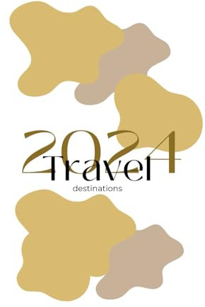 Travel destination notebook/planner, beige, plan your travelling for 2024