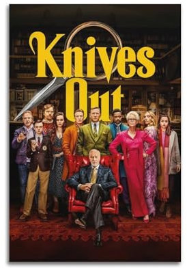 Zamm Knives Out Leinwand-Poster, Wandkunst, dekoratives Gemälde, Schlafzimmer, 30 x 45 cm, ungerahmter Stil