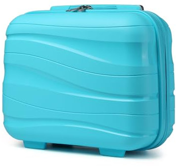 KONO Lightweight Polypropylene Travel Makeup Carrying Case Hard Shell Cosmetic Case Mini 14 Luggage Organizer