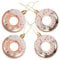 PRETYZOOM 4 Stück Weihnachtsdekorationskugel Donut-weihnachtsschmuck Dessert-Donut-anhänger Donut-Party-Dekorationen Weihnachtsbaum-süßigkeiten- Donut-Dessert-Ornament Plastik