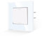 JIMEIDA Interruptor de luz empotrable, placa de cristal blanco, 1 vía, 1 vía, interruptor de pared, interruptor basculante de cristal, 10 A, 250 V