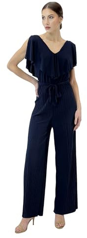 Elara Damen Jumpsuit V-Schnitt 1205 Dk.Blue