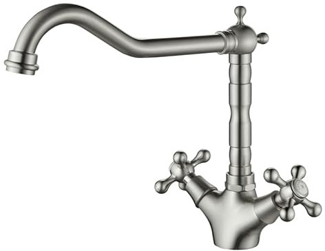 AquaTrimo Windsor klassische Küchenarmatur in Nostalgie-Look, Edelstahl 21WS7531NM