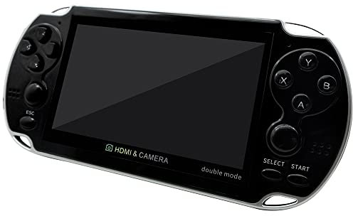 DREAMHAX X7 Plus Handheld Game Console with Preload 10000 Games, Portable Video Games Support HDMI Output & Double Player, Classic Arcade Retro Game Player Gameboy Gift Present (4.3 Screen Black )