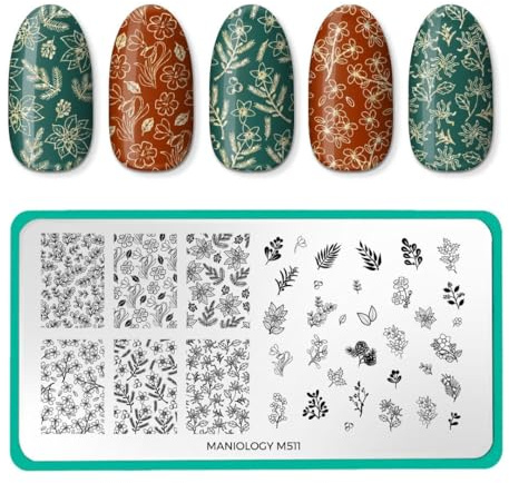Maniology Winter Botanicals Nail Stamping Plate | Floral Manicure Designs