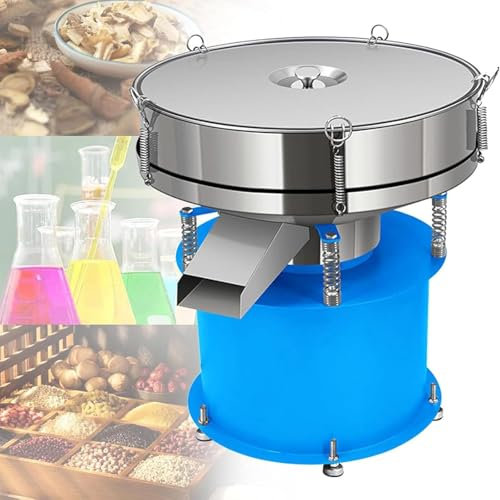 DPQYJPP Setaccio Elettrico per Farina, Macchina Vibrante per setaccio Automatico 180W Filtro a 60 Maglie e Coperchio, Macchina Vibrante per setaccio Acciaio Inossidabile per Riso e Particelle