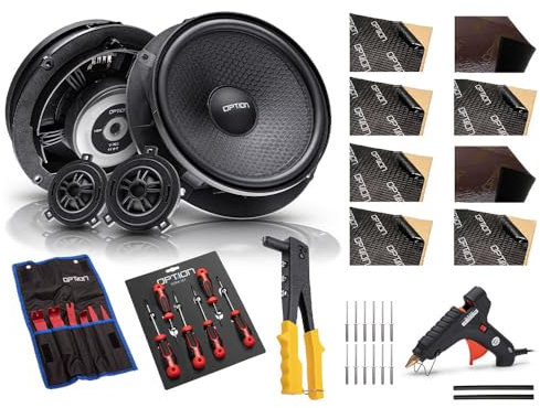 Option AIR Lautsprechersystem kompatibel mit VW T6.1-100% Plug & Play - Lautsprecher Set vorne - Komplettset mit Dämmung und Werkzeug