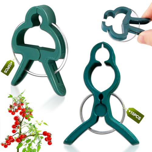 30 Stück Pflanzenclips, Pflanzenclips für Kletterpflanzen, Rankhilfe Zimmerpflanzen, Kletterpflanzenstütze, Pflanzenklammern für Tomaten, Rosen, Gurken, Stabile Hochwertigem Pflanzenklammern