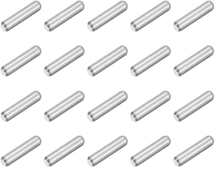 sourcing map 80Pcs M1.5 x 6mm 304 Stainless Steel Dowel Pin, Cylindrical Shelf Support Peg Pin Parallel Pin Fastener for Mechanical Manufacturing, Industry, Furniture Installation, Silver