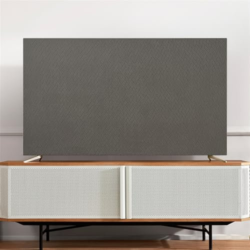 STHOYN Kreative Abnehmbare TV Cover Mit Hoher Elastizität Für Zuhause, Wohnzimmer, Desktop-dekorative TV Abdeckung Einfache Stoff(Curry,85-86 INCH_B)