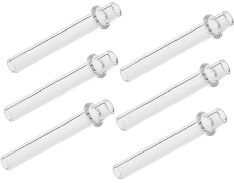 ERINGOGO 6stücke Klarglas-dochtrohre Für Öllampen Praktische Ersatzteile Öllampenteile Dochtrohre Für Laternenglasrohre