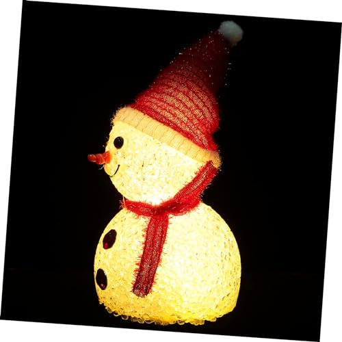 Operitacx Led Schneemann Tischlampe Weihnachtsdeko Mit Warmweißem Licht Für Festliche Anlässe Langlebige Kunststofffigur Für Zuhause Und Deko
