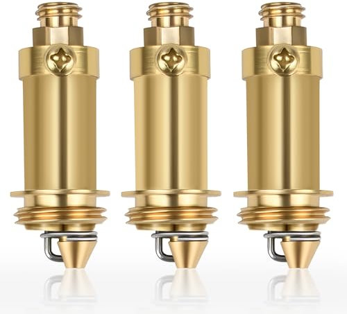 Alethron Pop Up Ablaufventil, 3 Stück Waschbeckenstöpsel Pop Up, Click Valve aus Messing Ersatz Pop Up Ventil Waschbecken Stöpsel zum Drücken Druckfederelement Waschbecken für Badewanne Ablaufstopfen