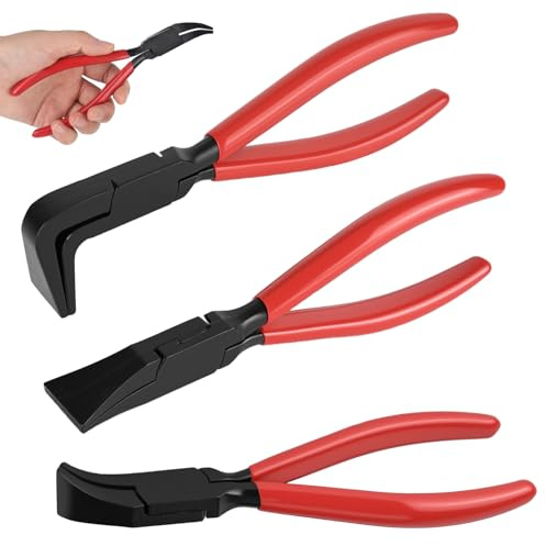 YYTECH Falzzangen Klein Set, 3-teilig Blechbiegezange 0 45 90 Grad, Mini Blechzangen Set, 22 MM Biegezange, dachdecker werkzeug spengler werkzeug zum Biegen und Glätten von Blechen