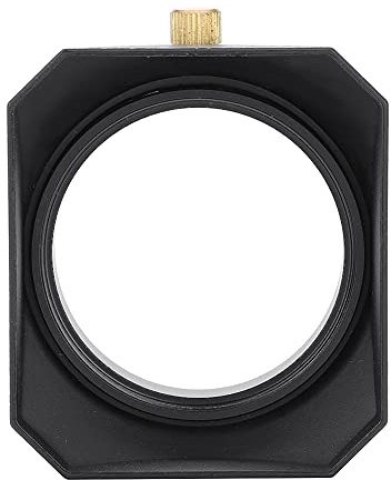 Naroote Parasol Cuadrado de 49 Mm, Plástico de Alto Impacto para Videocámara DV, Lente de Cámara de Vídeo, Protege de la Luz Parásita, Material Negro, Se Adapta a Filtro de Lente de 49 Mm o Rosca de