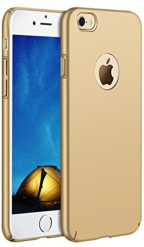 Conie CP1723 Classic Plain Kompatibel mit iPhone 6 Plus / 6s Plus, Hülle Basic Ultradünn Slim Cover Handyhüllen PC Bumper Schutzhülle für iPhone 6S Plus iPhone 6 Plus Case Matt Gold