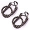 2X Bungee Cord with Carabiner Clips 24 Long Black Heavy Duty Rope Hooks Stretch Tie