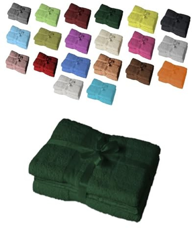 EXKLUSIV HEIMTEXTIL Badetuch 2er Set 100 x 150 cm Dunkelgrün