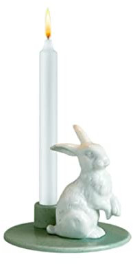 Dottir Nordic Design - Kerzenhalter - Geburtstagsgeschichten Hase - Porzellan - Ø8,5 x H8 cm