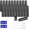 Tomorotec 20PCS Roller Bottles 10mL Essential Oil Ultra Thick Matte Black Frosted Glass (2 Openers+3 Pipettes Value Pack), Stainless Steel Roller Balls w/Black Cap