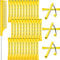 36 Stücke Kalte Welle Rod, Haarwelle Stangen Haarrollen Perming Rods Lockenwickler mit Stahl Ratten Schwanzkamm für Friseur Styling (0,28 Zoll, Gelb)