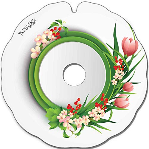 Flasque: Protège-Rayons Fauteuil Roulant (Paire) pour Main Courante de 51,51 à 52,50 cm de Diam. Extérieur, Fixation Plate - Couronne de printemps