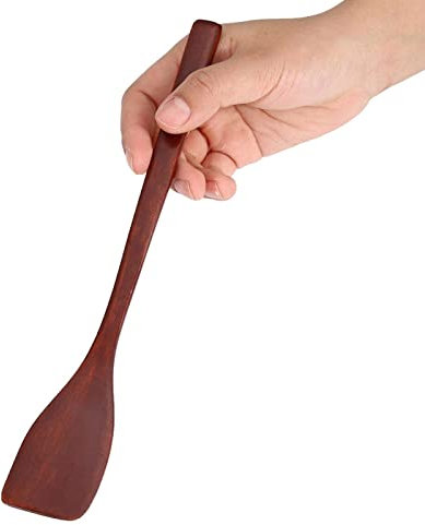 Spatule en bois - Spatule en bois antiadhésive Turner Pelle frite Cuisson Ustensiles de cuisine Pelle pour la cuisson Cuisson Friture Faire des gâteaux et du riz(rouge)