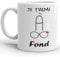 Kalféa Mug humour Amour je t'aime à fond Tasse drôle homme femme et coquine idée cadeau Noël anniversaire fête famille collègue amis mari copain copine fiancé