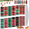 Kalolary 12 Blätter Weihnachten Nagelaufkleber, Selbstklebend Nail Art Stickers Full Wrap Nail art Aufkleber 3D Fingernägel Tattoo Design met 1 Stück Nagelfeile für DIY Nageldekoration (Grün)