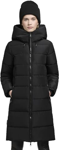khujo Damen Mantel JILIAS2 kurz Steppjacke Winterjacke Zwei-Wege-Reißverschluss Kapuze