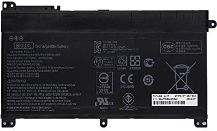 Vvsialeek BI03XL Batterie pour ordinateur portable HP Pavilion X360 13-U M3-U M3-U001DX M3-U103DX 13-U100TU 13-U100TU 13-U108TU Stream