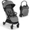 COSTWAY Poussette Canne Bébé 0-3 Ans(Charge 15 kg) avec Dossier & Repose-pieds Réglables, Pliable à une Main, Pousette Légère et Compacte en Aluminium avec Auvent & Frein, Harnais à 5 Points, Gris