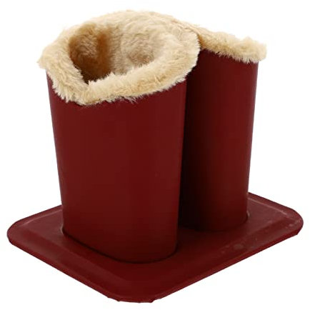 Double Eyeglasses Holder Stand Case Plush Lined Pu Leather Eyeglasses Storage for Home & Office Stable Non-Tipping Design for Friends and Family