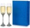 Juego de 2 Copas de Champán Plateadas - Set de Regalo de Copas de Champán Base de Metal Creativa con Cristales Copas de Prosecco Inweder Copas de Boda Personalizadas Regalos de Boda para Novio Novia