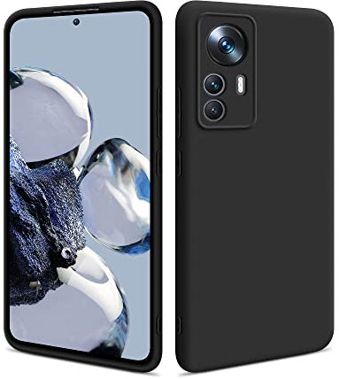 HSP Hülle für Xiaomi 12T Pro 5G [Staubabweisend] Handyhülle | Premium TPU Silikon Case Schutzhülle | Kratzfest Stoßfest Fallschutz | Kameraschutz Displayschutz | Passgenau Dünn Matt | Schwarz