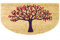 SOAVE Zerbino 40x75cm Mezzaluna in Cocco Naturale e Gomma PVC Rettangolare per ingresso con Albero della vita (A - Black Red)