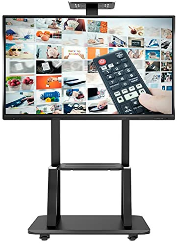 Soporte de TV inclinable con ruedas para televisores de pantalla plana/curva LED de 32-75 pulgadas, carrito de TV resistente de pie para sala de estar, oficina, altura ajustable beautiful scenery