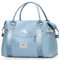 FIORETTO Damen Reisetasche Sporttasche Handgepäck Weekender Bag Schwimmtasche Wasserdicht Travel Bag Duffle Bag Fitnesstasche Trainingstasche für Damen Blau Large