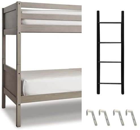 Escalera de Tijera para Trabajo Pesado, Escalera con Litera Doble de pie, Escalera de Subida Lateral para Cama de Dormitorio Loft Interior, Escalera de Tijera de 140 cm de Largo