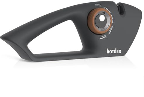 Hotder Knife Sharpener with Adjustable Angle Knob,5 in 1multifunctional Knife & Scissors Sharpener,Sharpening Kitchen Accessories