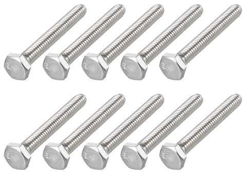 METALLIXITY Vis Hexagonales (1/4-20 x 1-3/4) 15Pcs, Acier Inoxydable 304 18-8, Filetage UNC Gros, Filetage Complet, Vis À Tête Hexagonale - Pour Réparation De Meubles