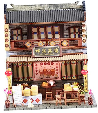 HEMOTON Modelo Casa Estilo DIY Juguete Montable Adorno Miniatura para Decoración y Manualidades Fiestas Temáticas y Aprendizaje Infantil
